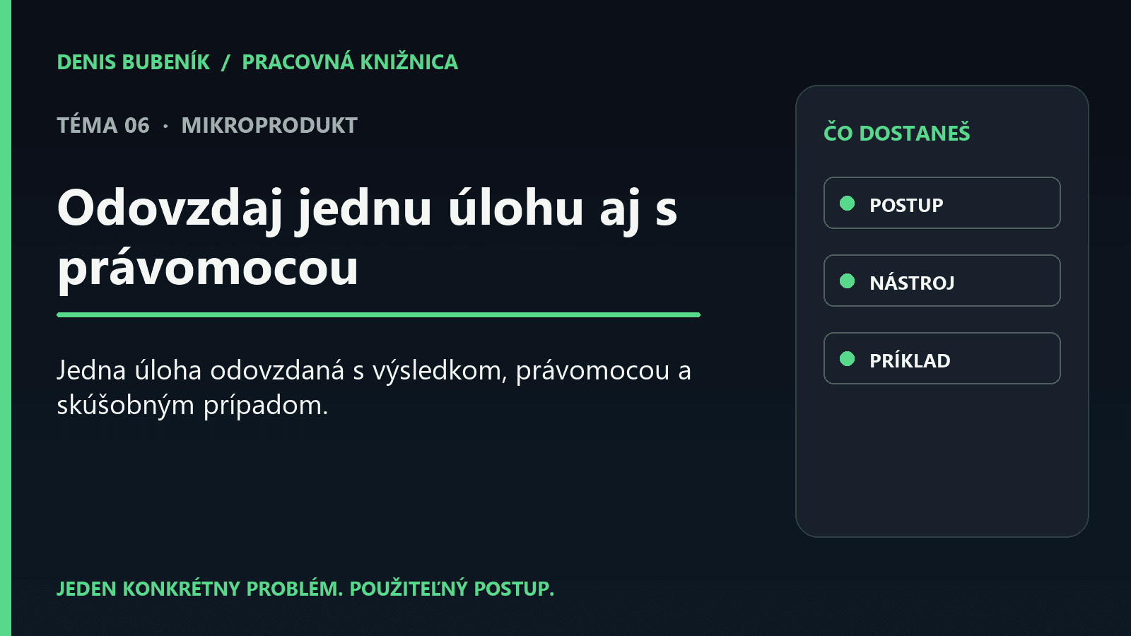 Titulka: Odovzdaj jednu úlohu aj s právomocou | Mikroprodukt
