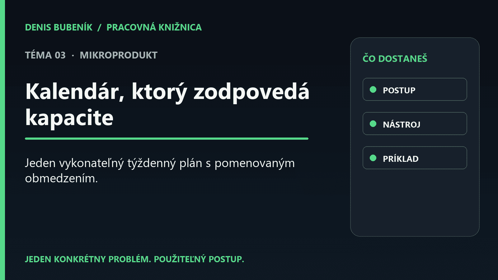 Titulka: Kalendár, ktorý zodpovedá kapacite | Mikroprodukt