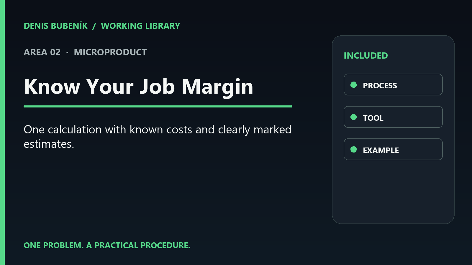 Cover for EN · Know Your Job Margin | Microproduct
