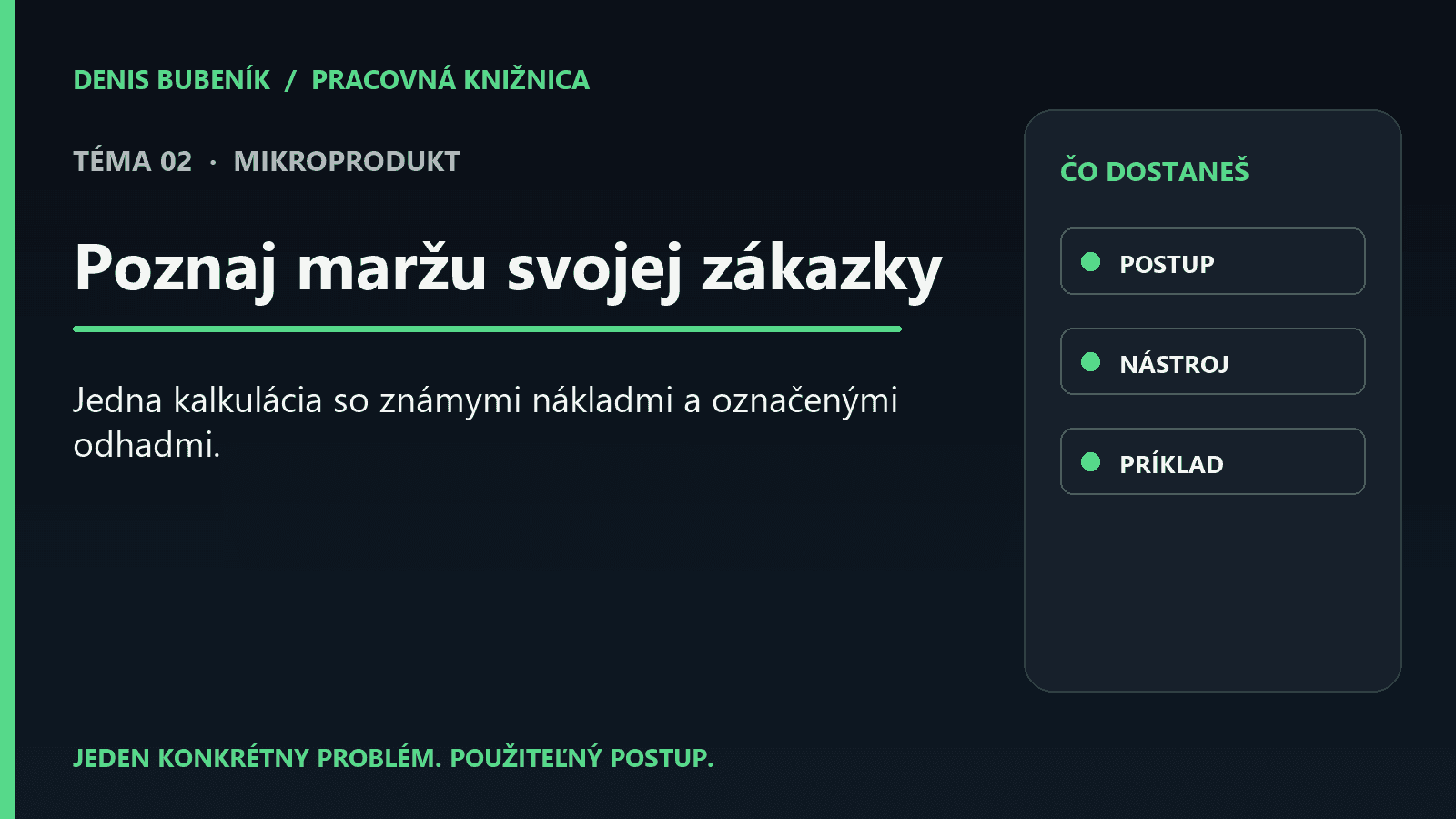 Titulka: Poznaj maržu svojej zákazky | Mikroprodukt