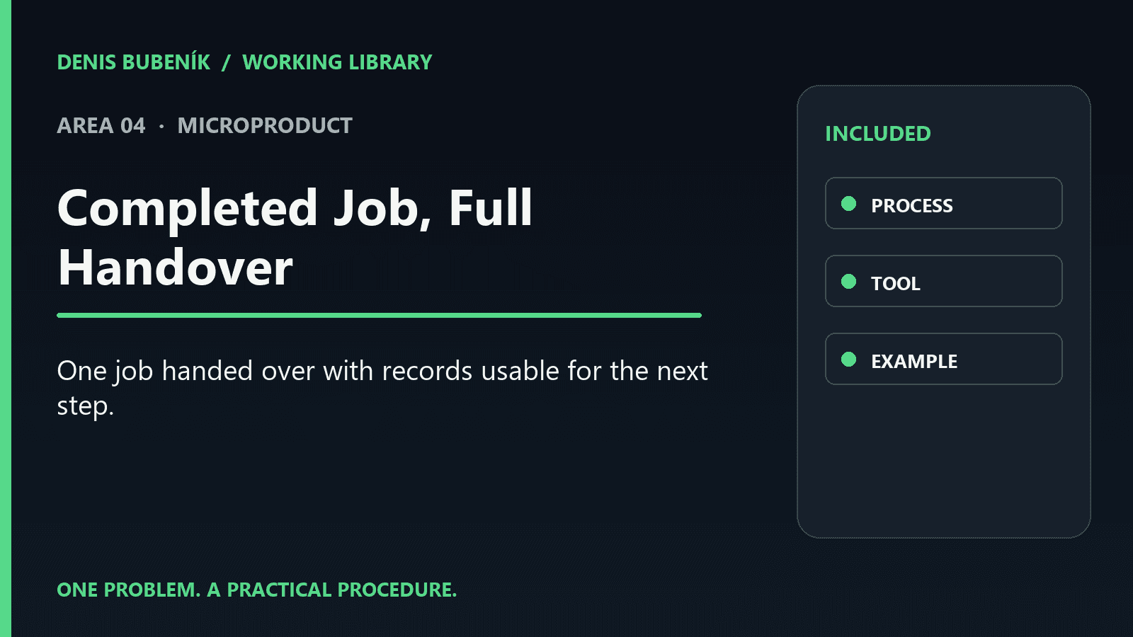 Cover for EN · Completed Job, Full Handover | Microproduct